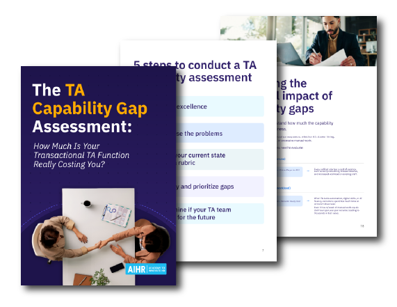 AIHR's Talent Acquisition Capability Gap Assessment resource preview.